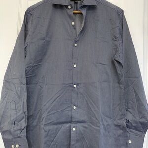 Murano Navy Patterned Button Down Shirt